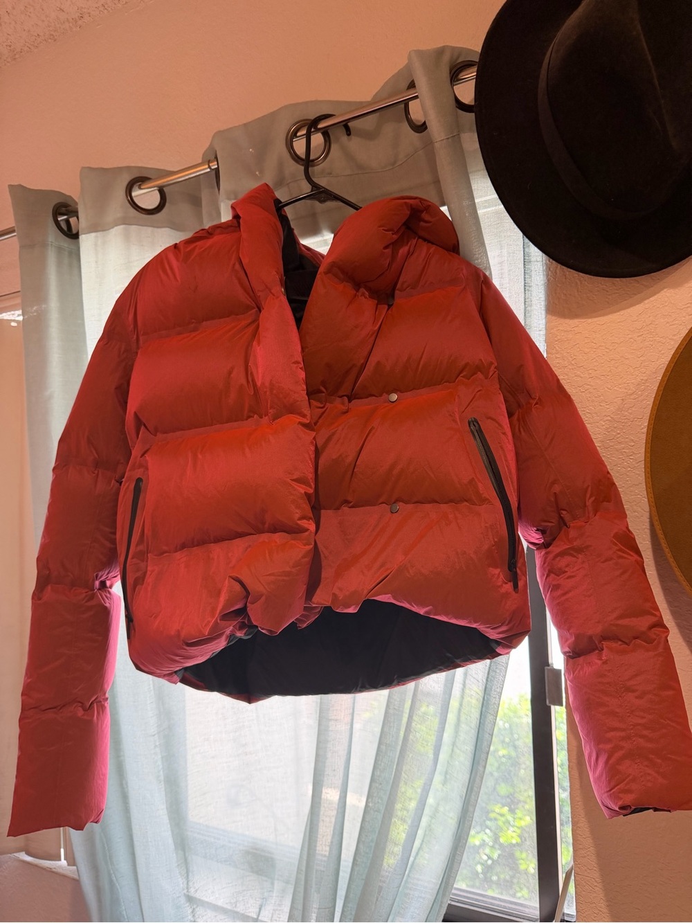 Lululemon Women's Red Puffer Jacket - Lightweight Down Coat